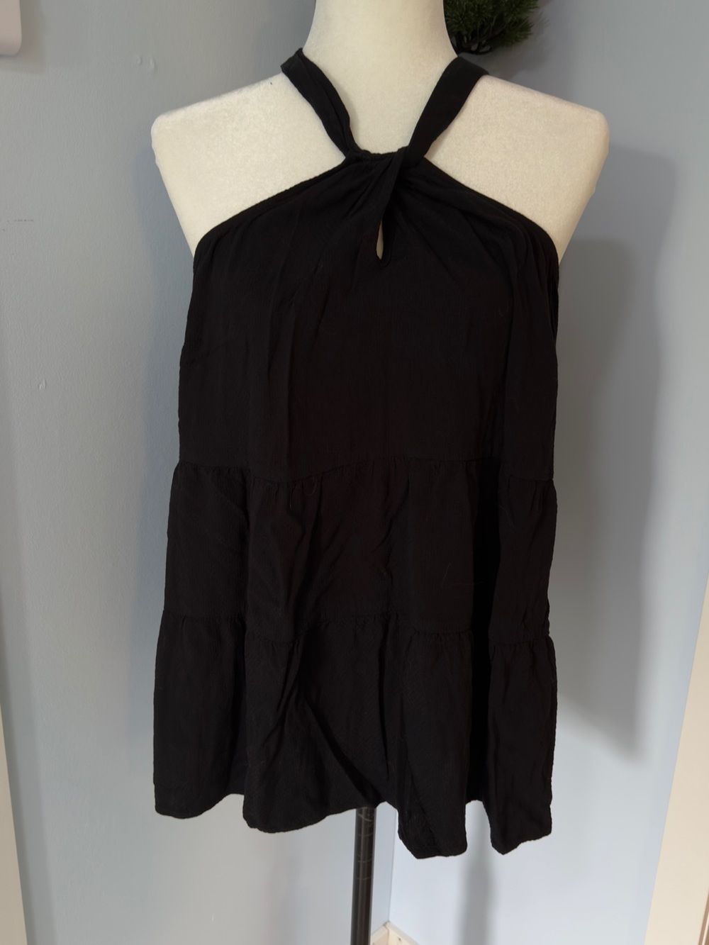 torrid Black Halter Tiered Camisole